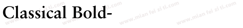 Classical Bold字体转换